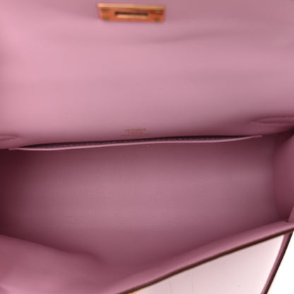 Hermes Swift Kelly Pochette Clutch Mauve Sylvestre 6 of 10