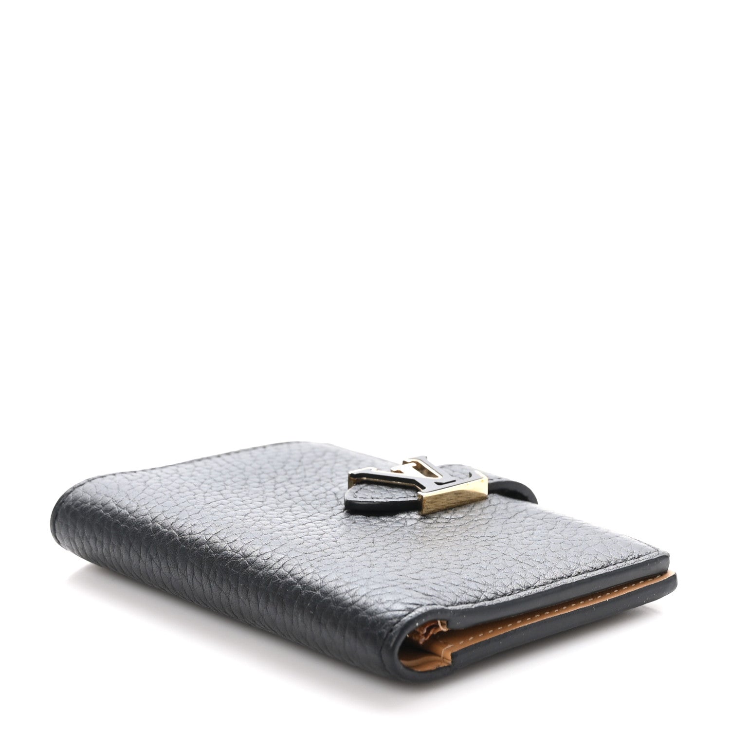 Louis Vuitton Taurillon Capucines Vertical Compact Wallet Black 4 of 7