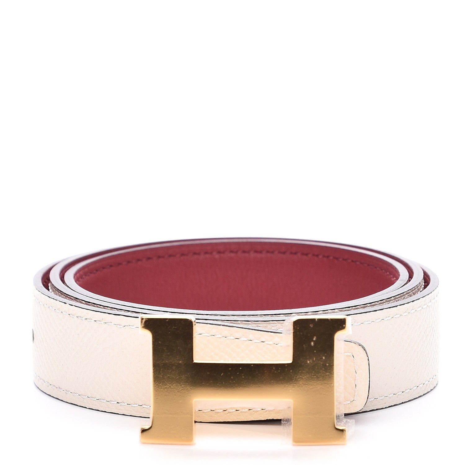 Hermes Epsom Swift 24mm Mini Constance H Belt 70 Craie Rouge Grenat 4 of 10
