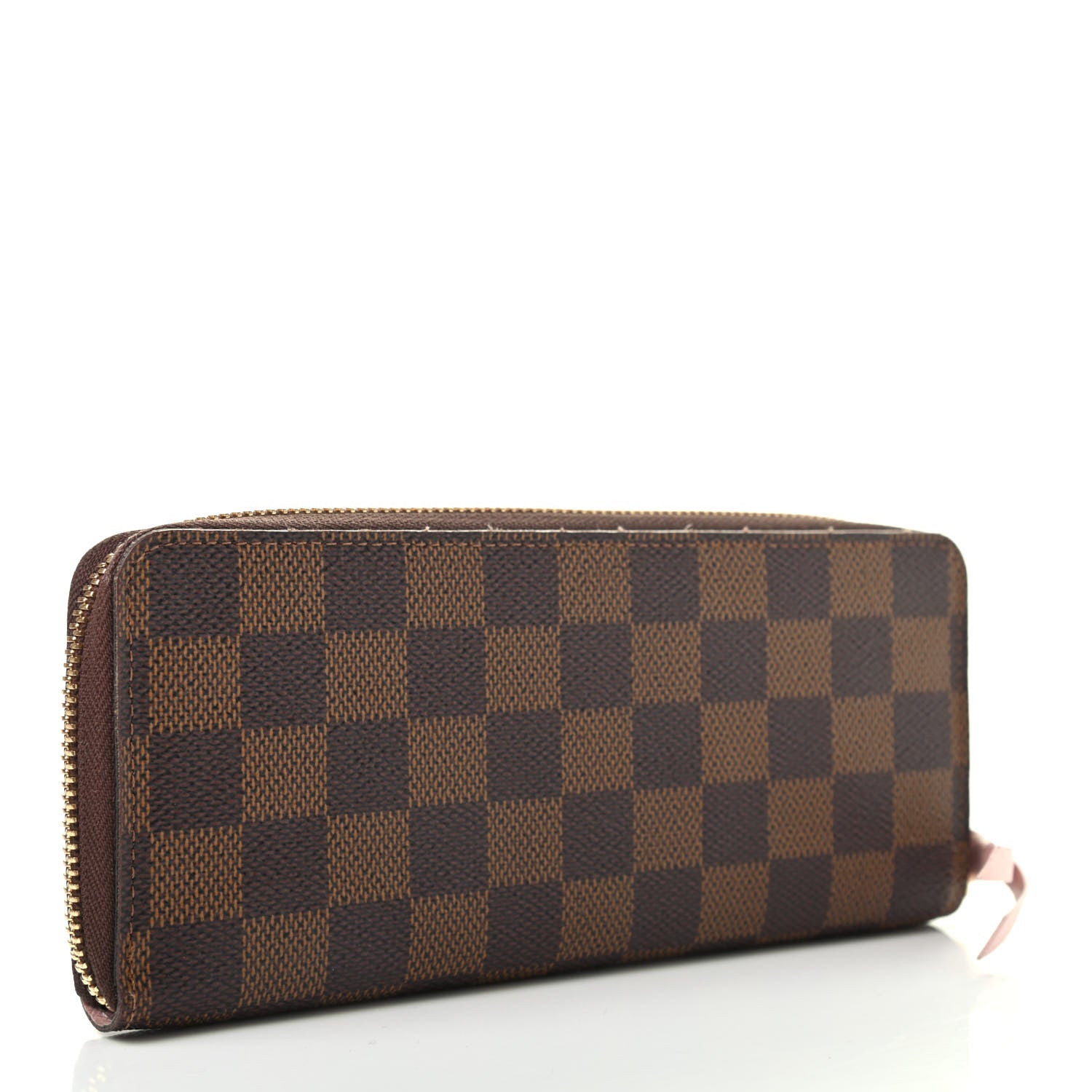 Louis Vuitton Damier Ebene Clemence Wallet Rose Ballerine 3 of 7