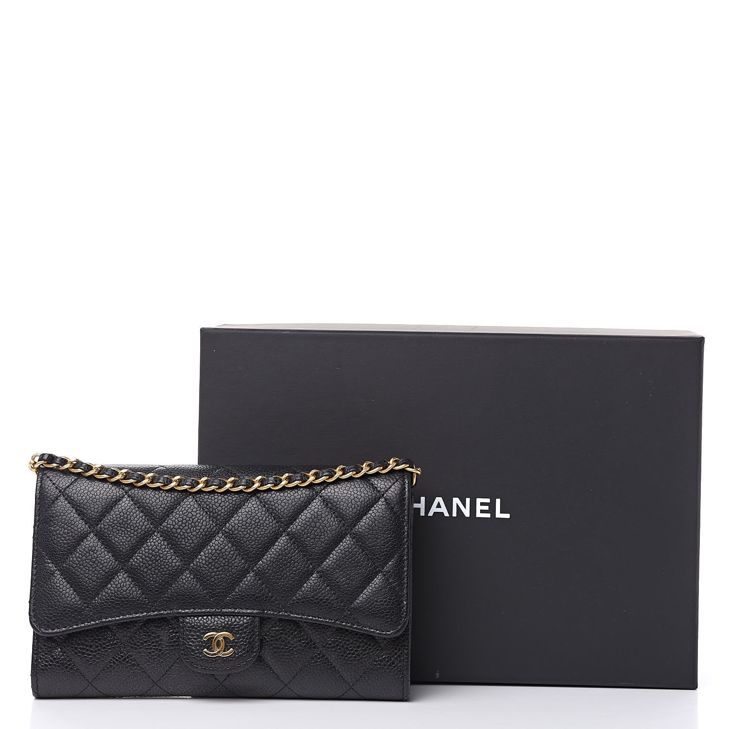 Chanel Caviar Quilted Wallet on Removable Chain Black 12 of 12