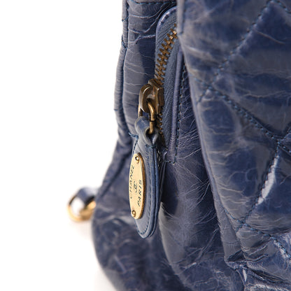 Chanel Glazed Crackled Calfskin Small Reissue Tote Blue 8 of 11