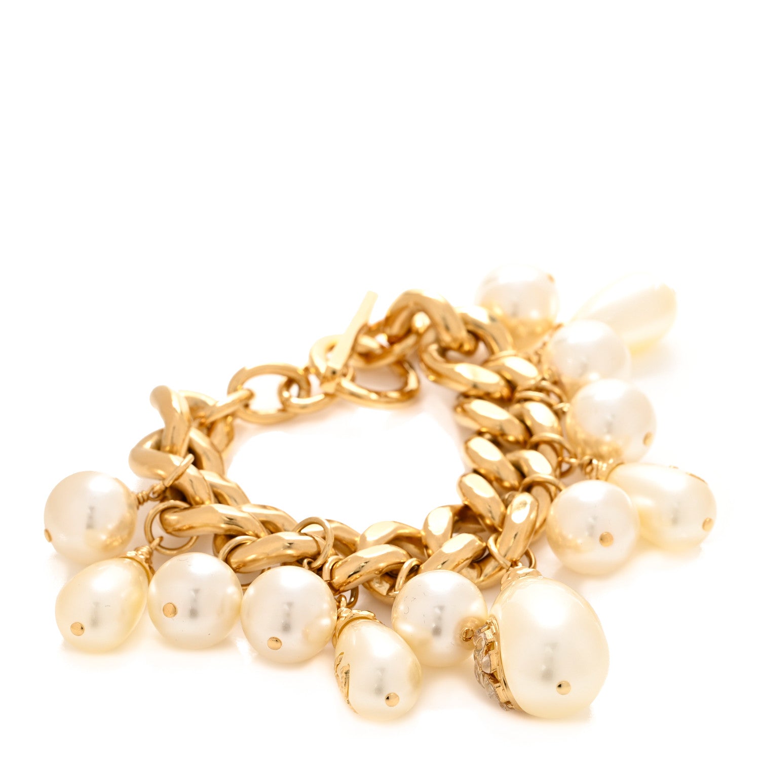Chanel Pearl CC Chain Bracelet Gold 1 of 5