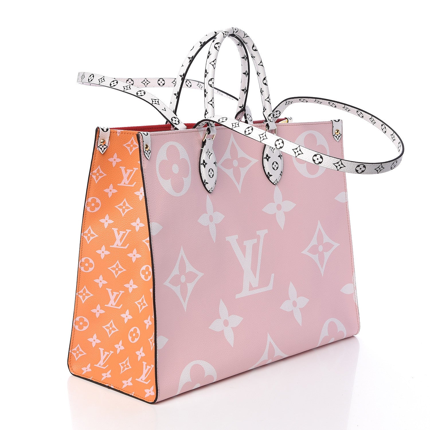 Louis Vuitton Monogram Giant Onthego GM Rouge Rose 3 of 9