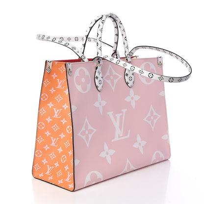 Louis Vuitton Monogram Giant Onthego GM Rouge Rose 3 of 9