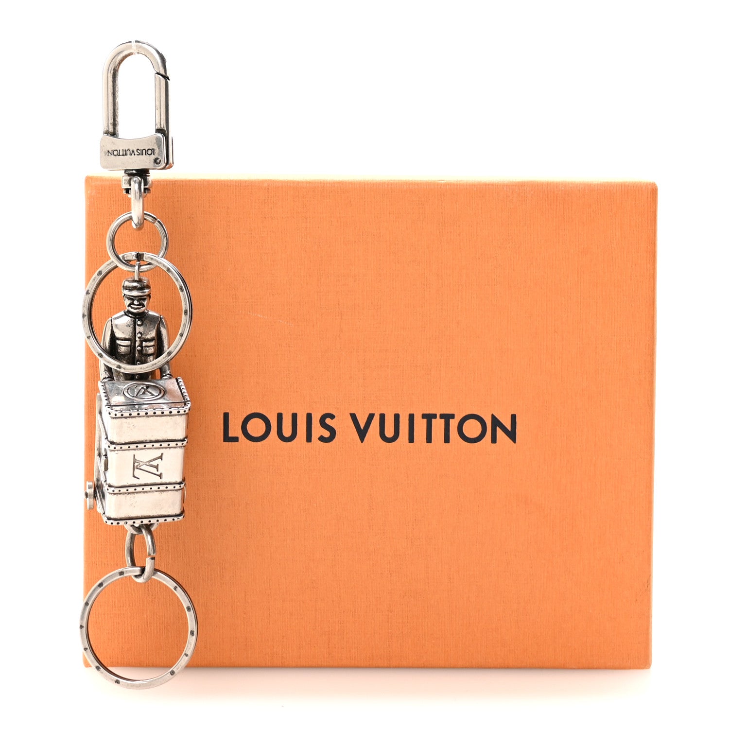 Louis Vuitton Palladium Porter Valet Key Holder Silver 1919643