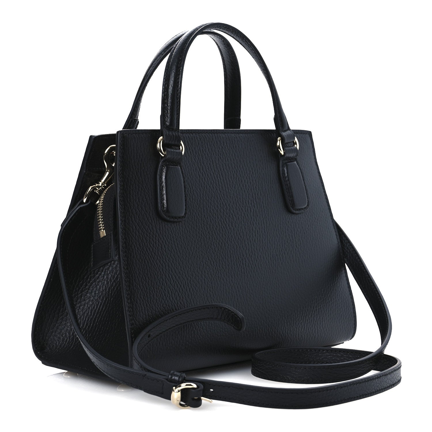 Gucci Dollar Calfskin Medium Soho Top Handle Satchel Black 3 of 10