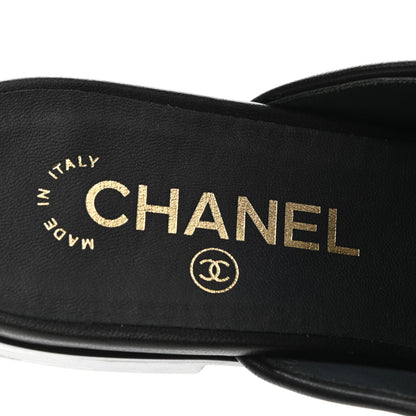 Chanel Lambskin Chain CC Mules 36.5 Black 7 of 8