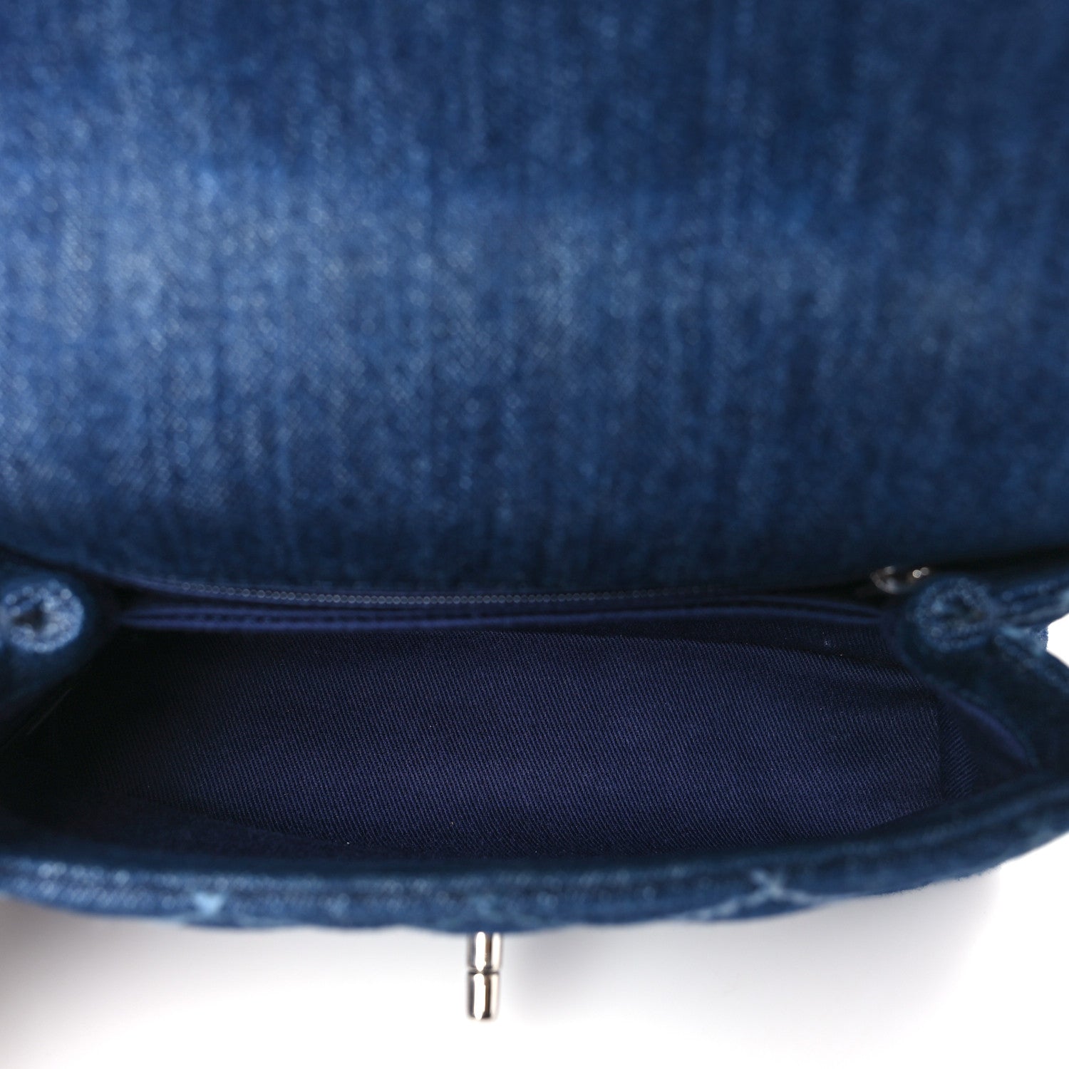 Chanel Denim Quilted Mini Coco Handle Flap Blue 5 of 9