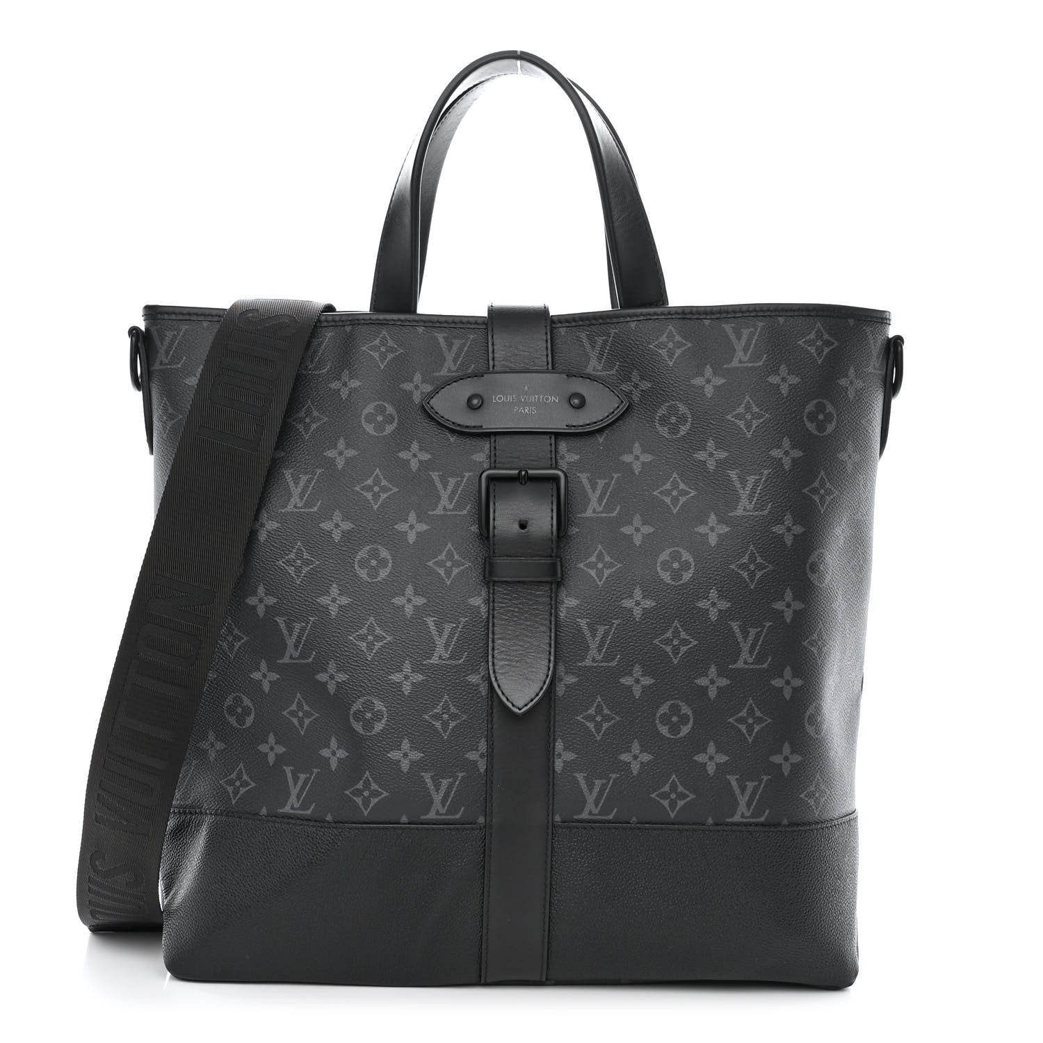 Louis Vuitton Monogram Eclipse Saumur Tote Black 1 of 9