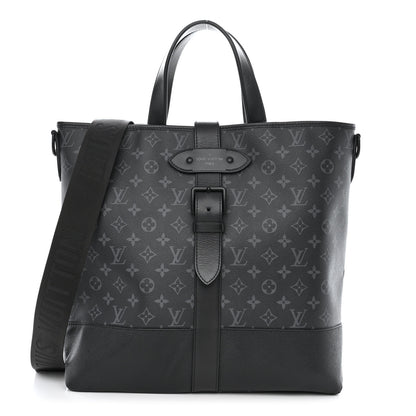 Louis Vuitton Monogram Eclipse Saumur Tote Black 1 of 9