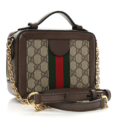 Gucci GG Supreme Monogram Mini Ophidia Top Handle Shoulder Bag Brown 3 of 10