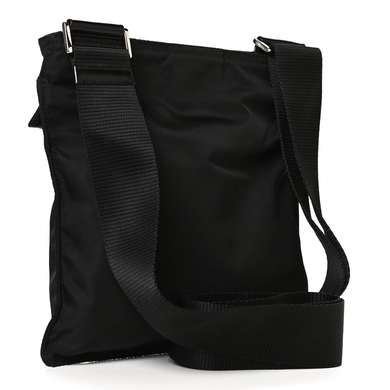 Prada Nylon Vela Flat Messenger Bag Black 3 of 10