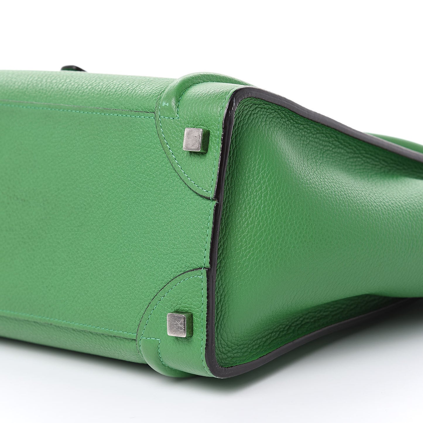 Drummed Calfskin Micro Luggage Mint