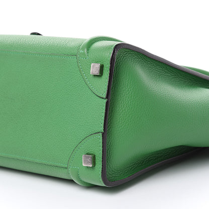 Celine Drummed Calfskin Micro Luggage Mint 10 of 18
