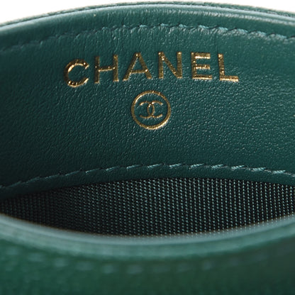 Chanel Caviar Quilted Boy Card Holder Green 7 of 9