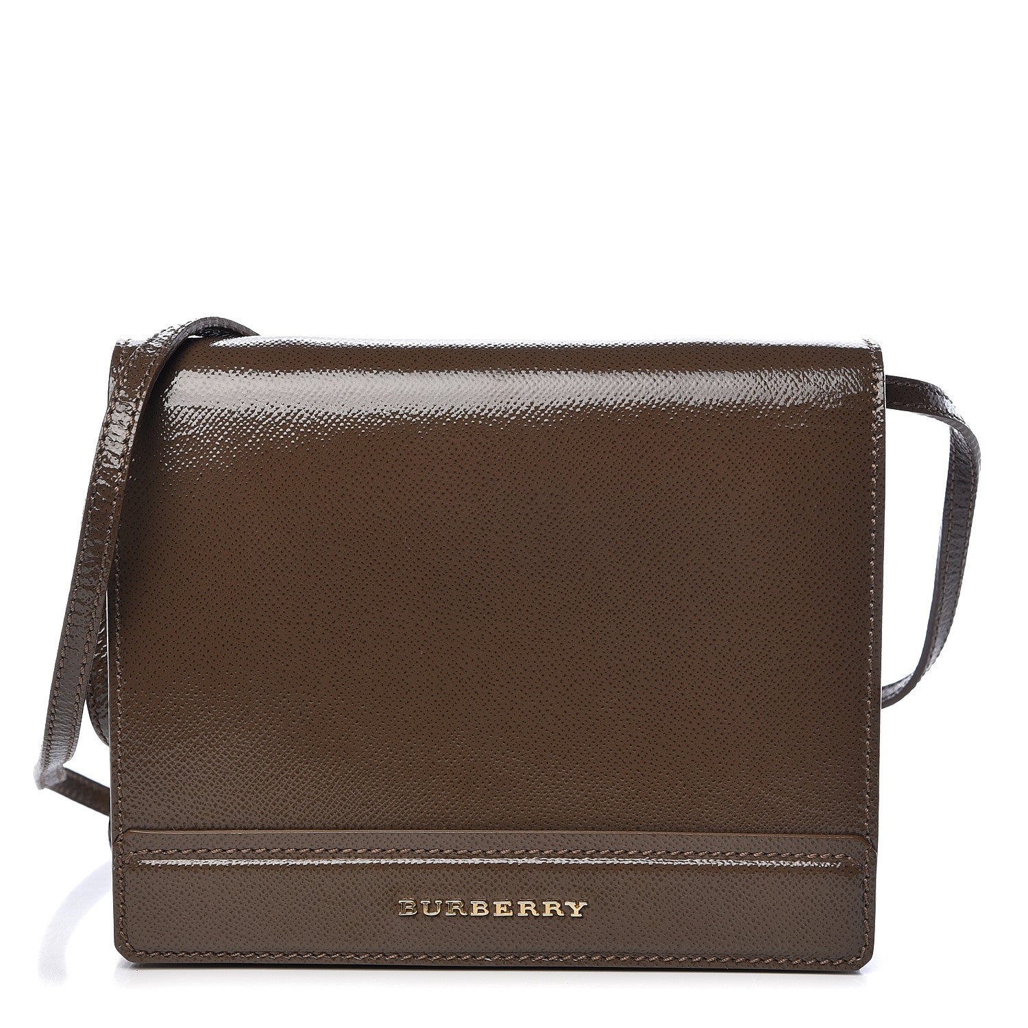 Burberry Patent London Crossbody Bag Brown 1 of 16