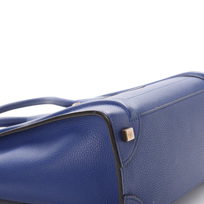 Celine Drummed Calfskin Micro Luggage Indigo 11 of 14