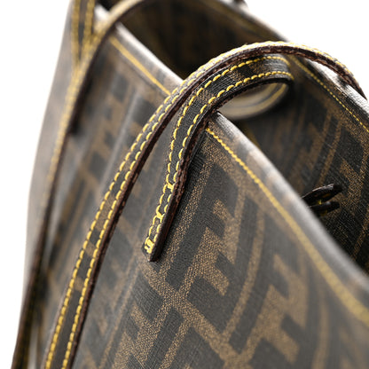 Fendi Zucca Spalmati Small Roll Tote Tobacco Yellow 10 of 10
