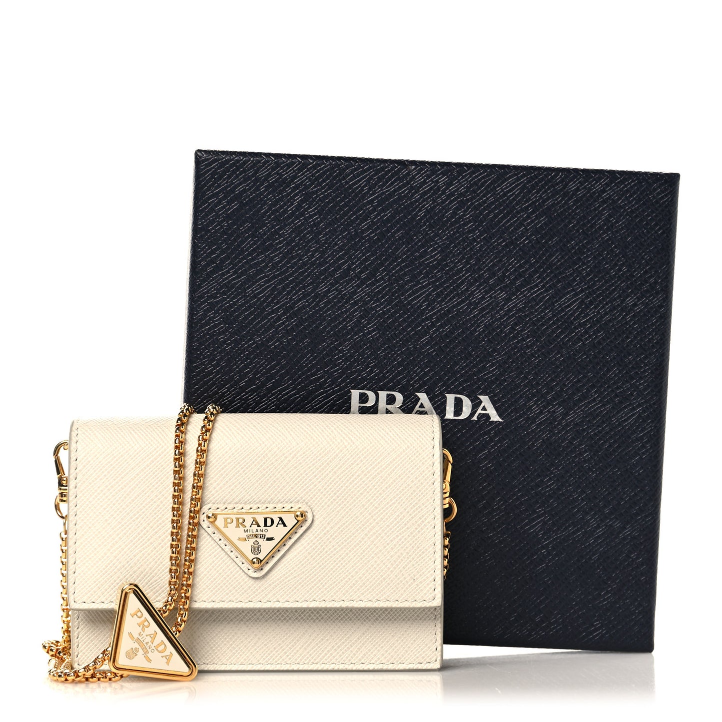 Saffiano Card Holder With Chain Talco