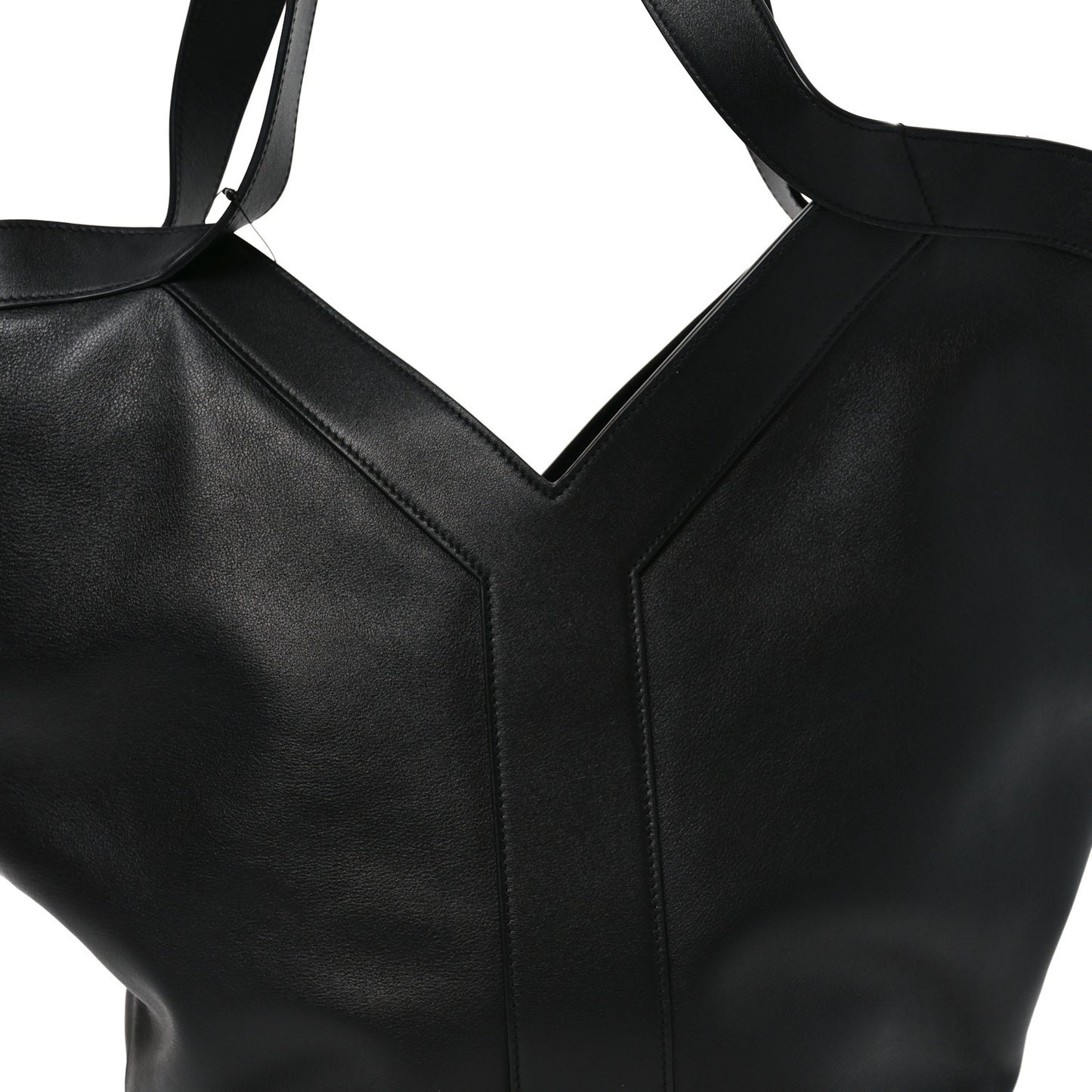 Santorini Lux Calfskin Y Drawstring Tote Black