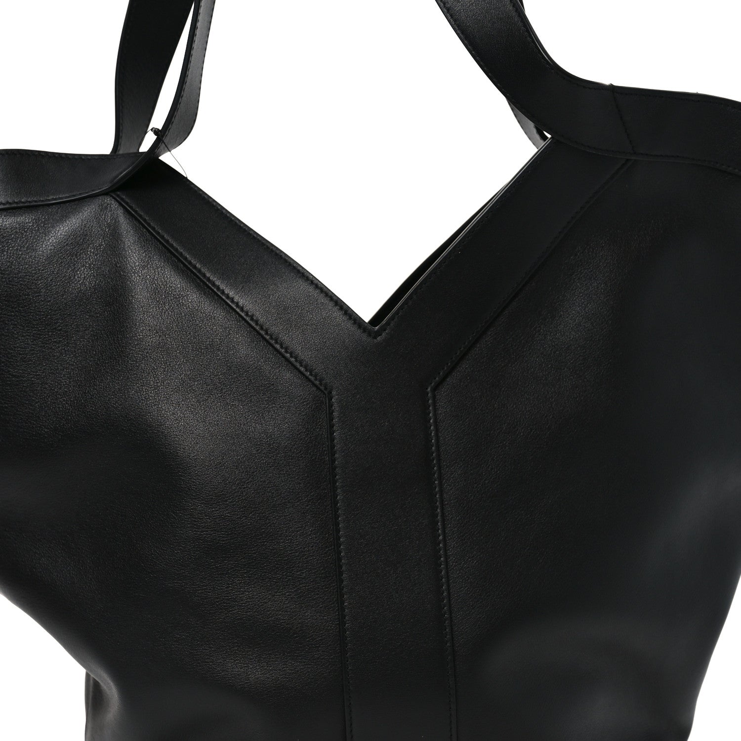 Saint Laurent Santorini Lux Calfskin Y Drawstring Tote Black 8 of 10