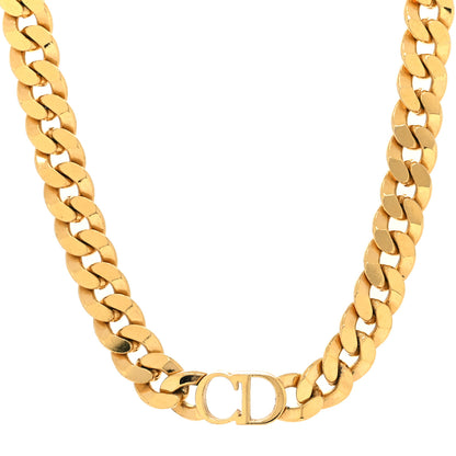 Christian Dior Metal CD Choker Necklace Gold 2 of 5