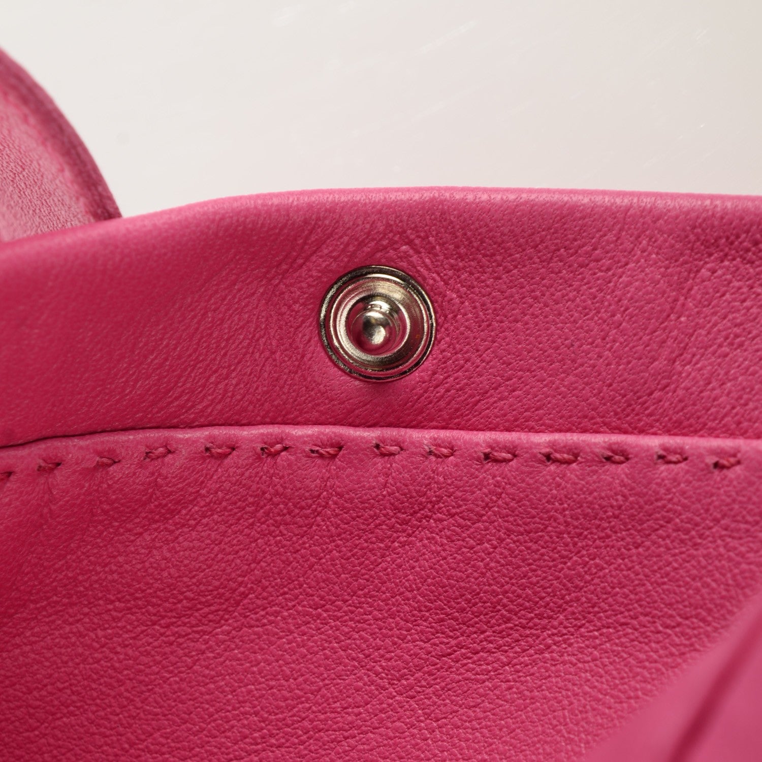 Hermes Milo Lambskin Clou De Selle Pouch Rose Tyrien 14 of 14
