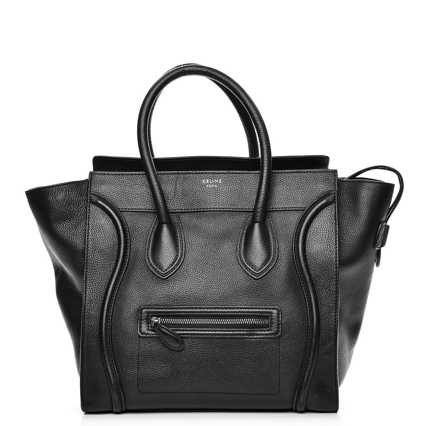 Drummed Calfskin Mini Luggage Black