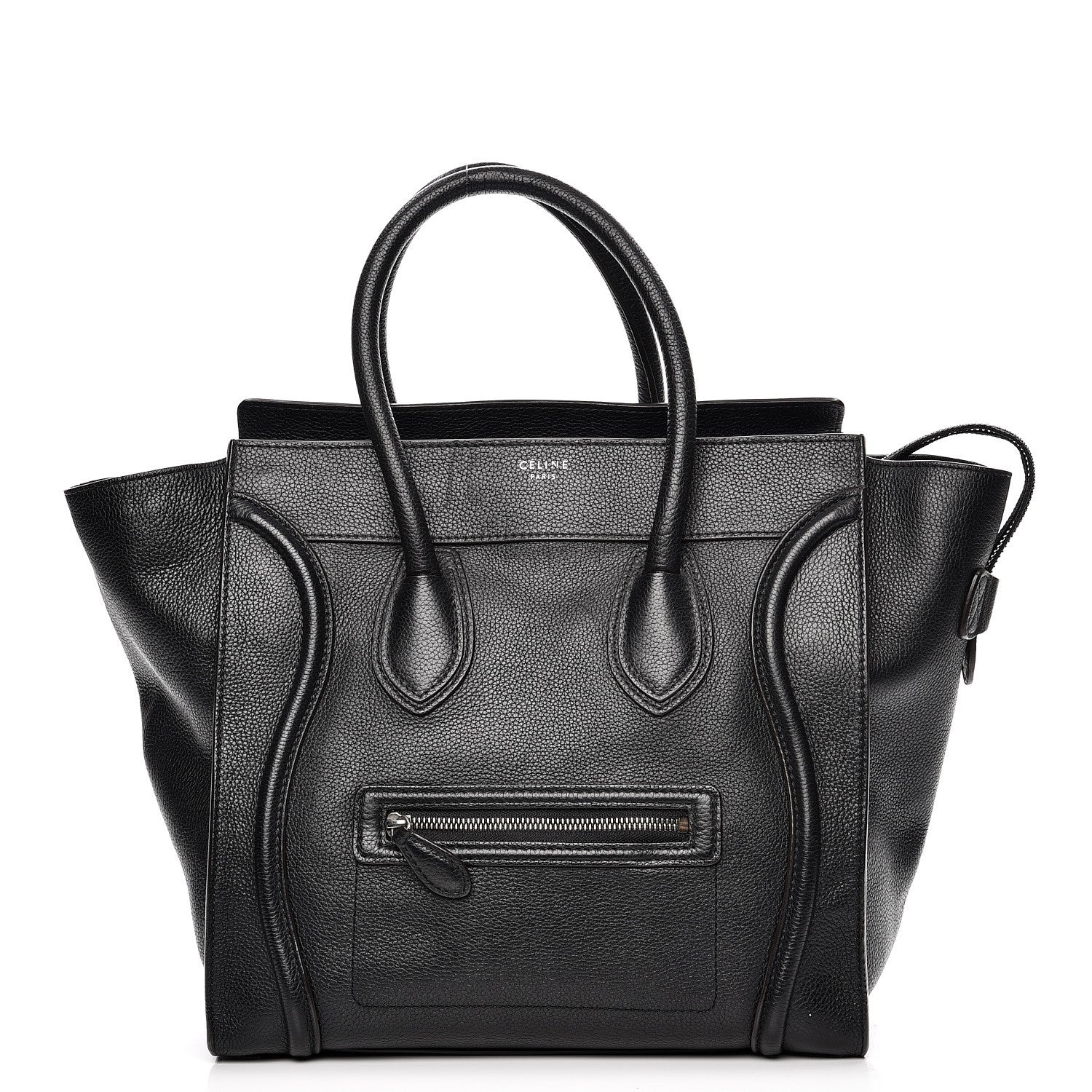 Celine Drummed Calfskin Mini Luggage Black 1 of 8