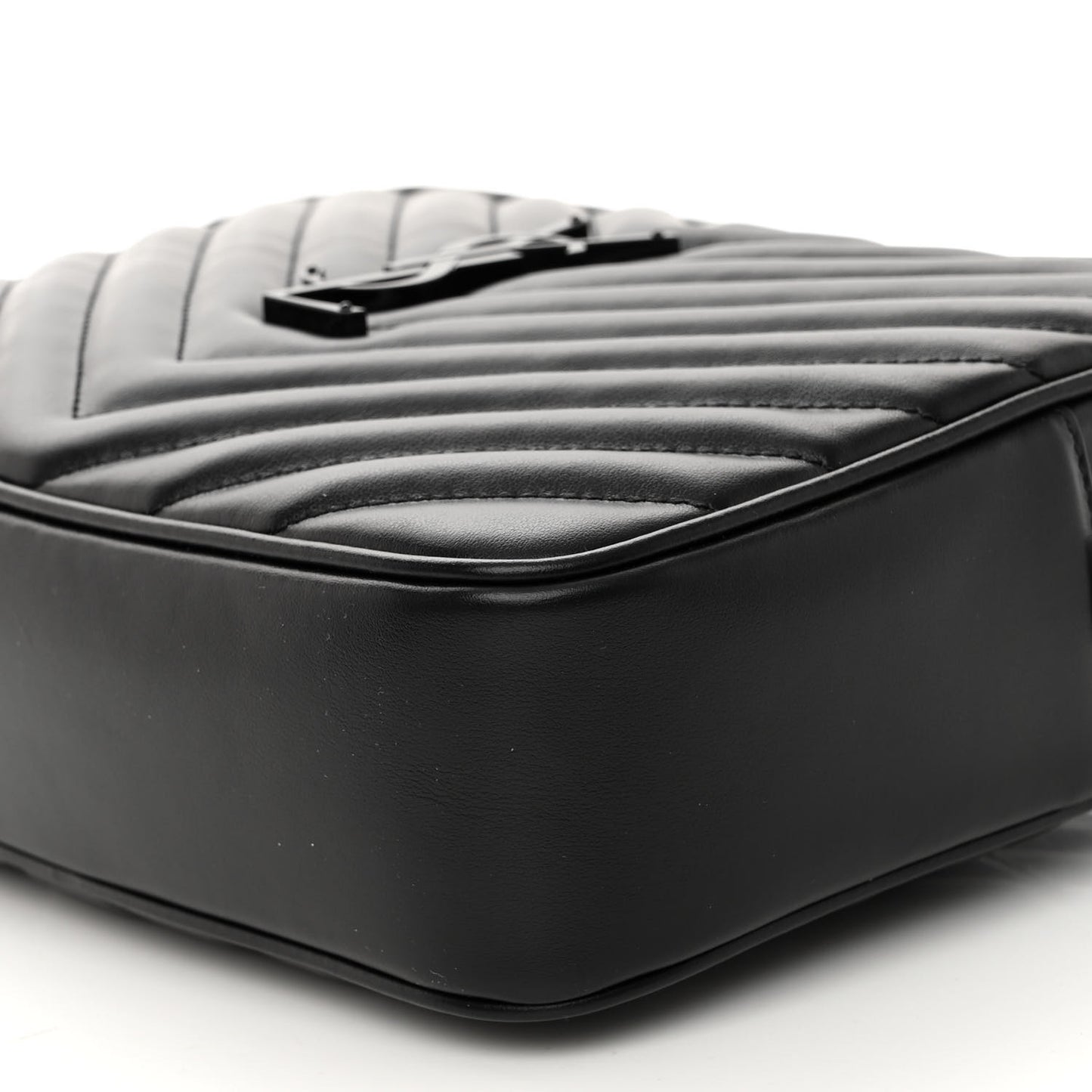 Calfskin Matelasse Monogram Monochrome Lou Camera Bag Black