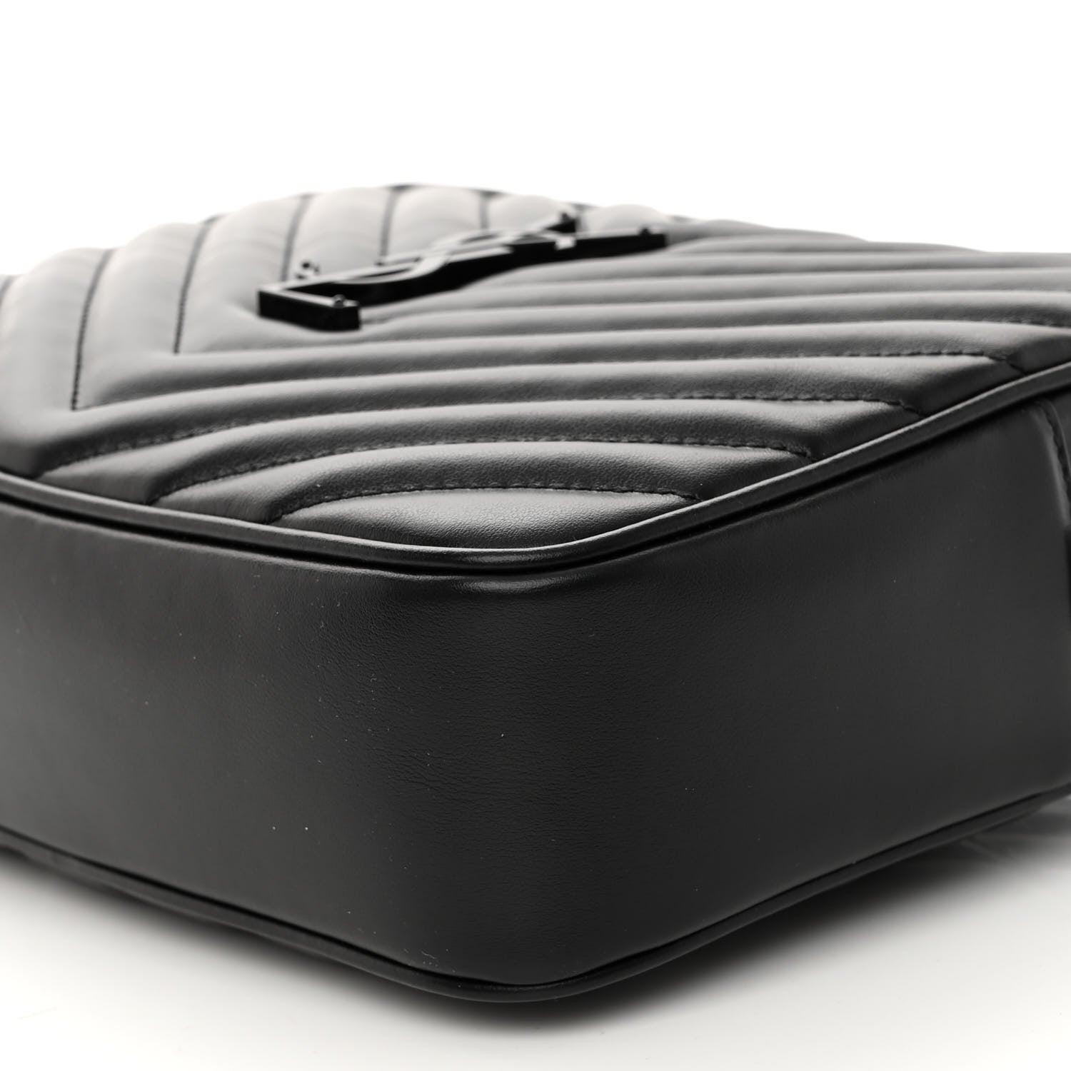 Saint Laurent Calfskin Matelasse Monogram Monochrome Lou Camera Bag Black 9 of 9
