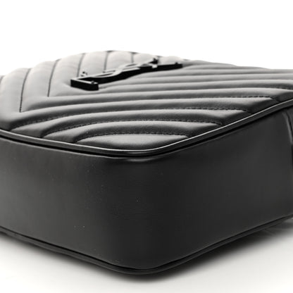 Saint Laurent Calfskin Matelasse Monogram Monochrome Lou Camera Bag Black 9 of 9