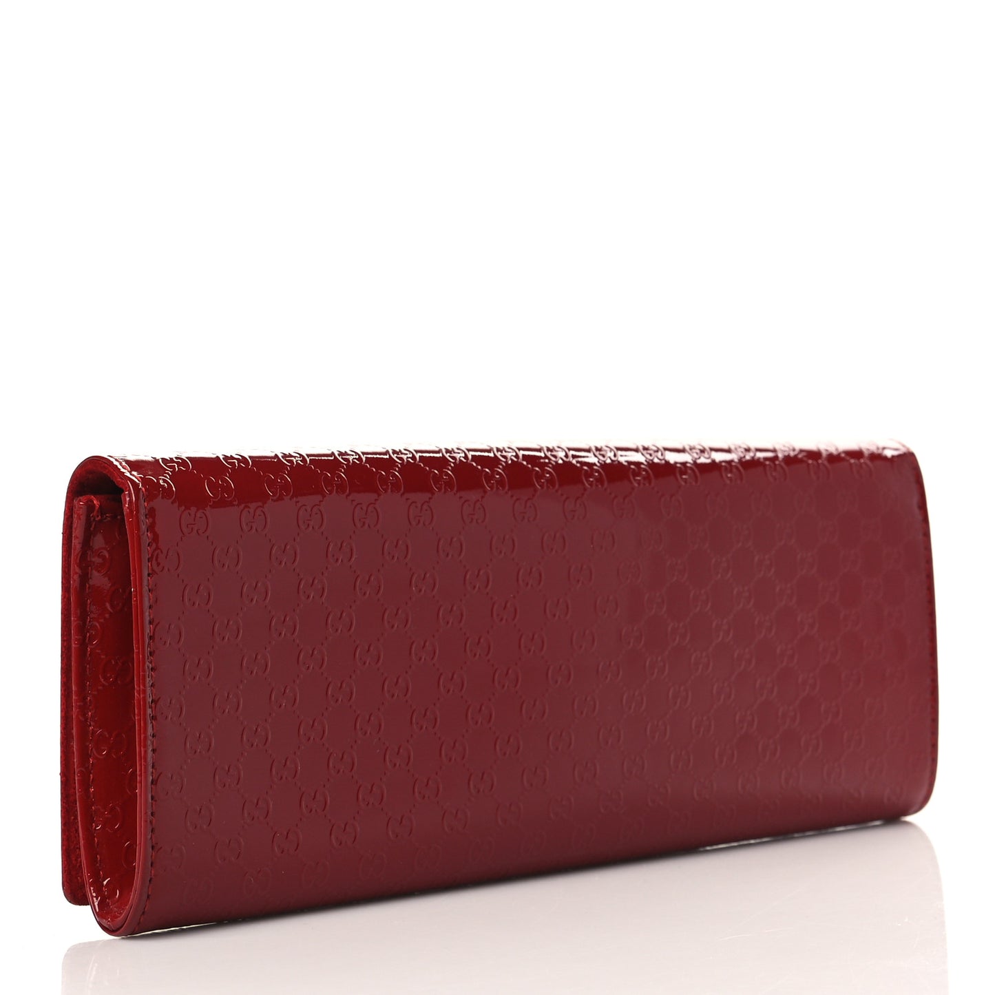 Patent Microguccissima Small Broadway Clutch Red