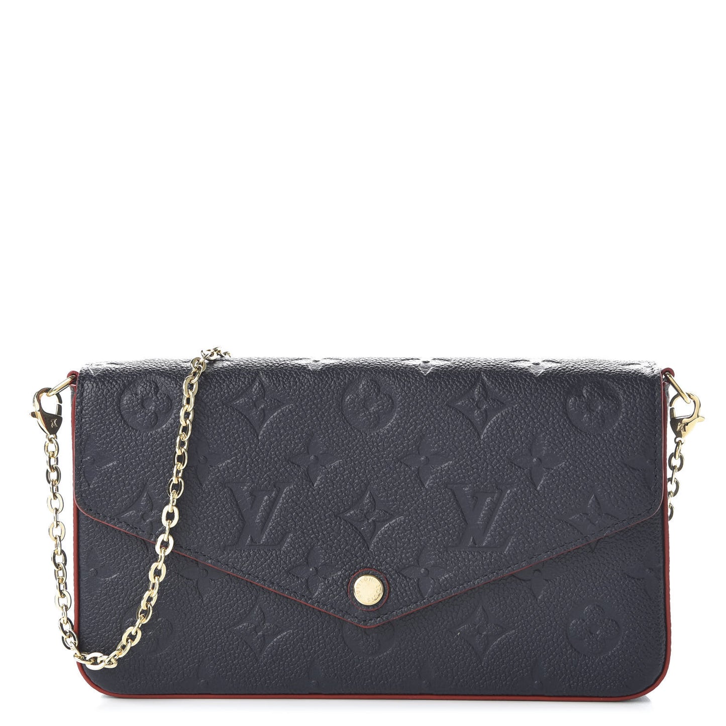 Empreinte Pochette Felicie Chain Wallet Marine Rouge