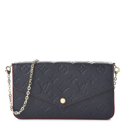 Louis Vuitton Empreinte Pochette Felicie Chain Wallet Marine Rouge 1 of 10