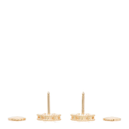 Van Cleef & Arpels 18K Yellow Gold Mother of Pearl Sweet Alhambra Earrings 3 of 5