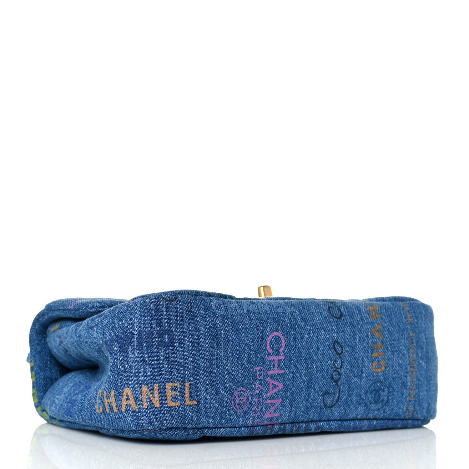 Chanel Denim Quilted Mini Denim Mood Rectangular Flap Blue Multicolor 4 of 13