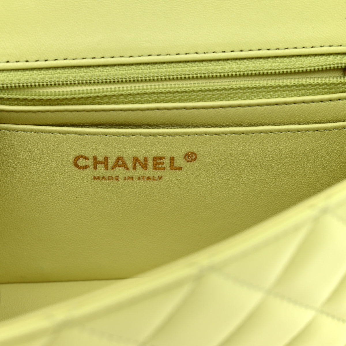 Chanel Lambskin Quilted Mini Rectangular Flap Light Green 6 of 12