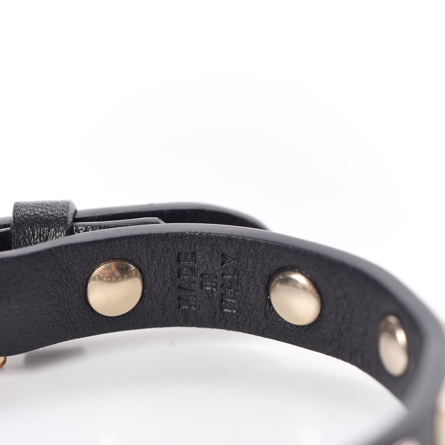 Vitello Rockstud Bracelet Black