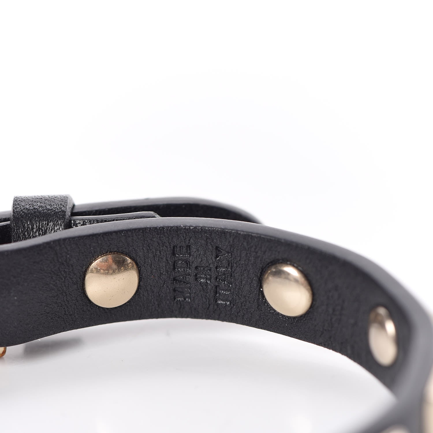 Valentino Garavani Vitello Rockstud Bracelet Black 4 of 4