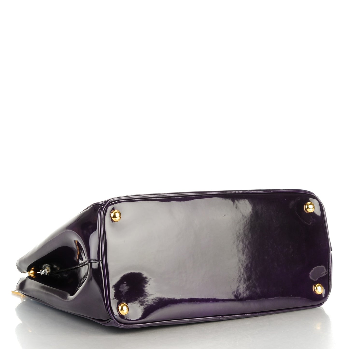 Spazzolato Large Galleria Double Zip Tote Viola Fume