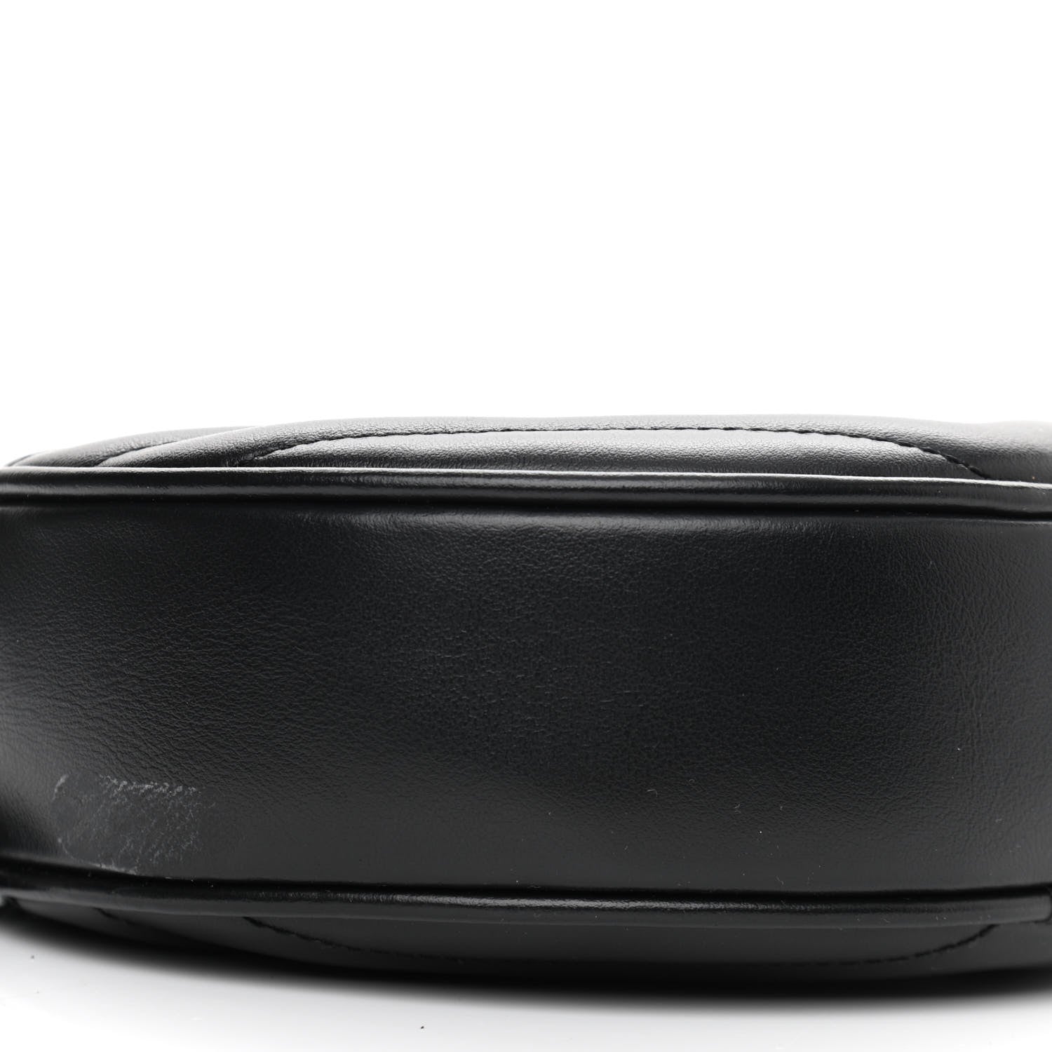 Saint Laurent Calfskin Matelasse Chevron Round Vinyle Camera Bag Black 9 of 11