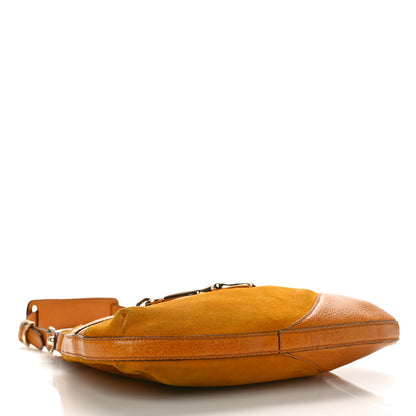 Gucci Suede Hasler Hobo Yellow 4 of 11