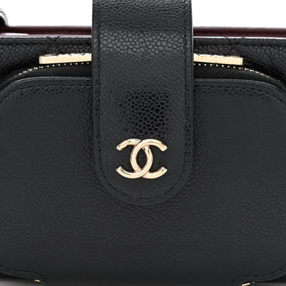 Chanel Caviar Quilted Business Affinity Phone Holder With Chain Black 12 of 16
