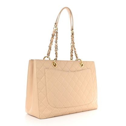 Chanel Caviar Quilted Grand Shopping Tote GST Beige Clair 3 of 13
