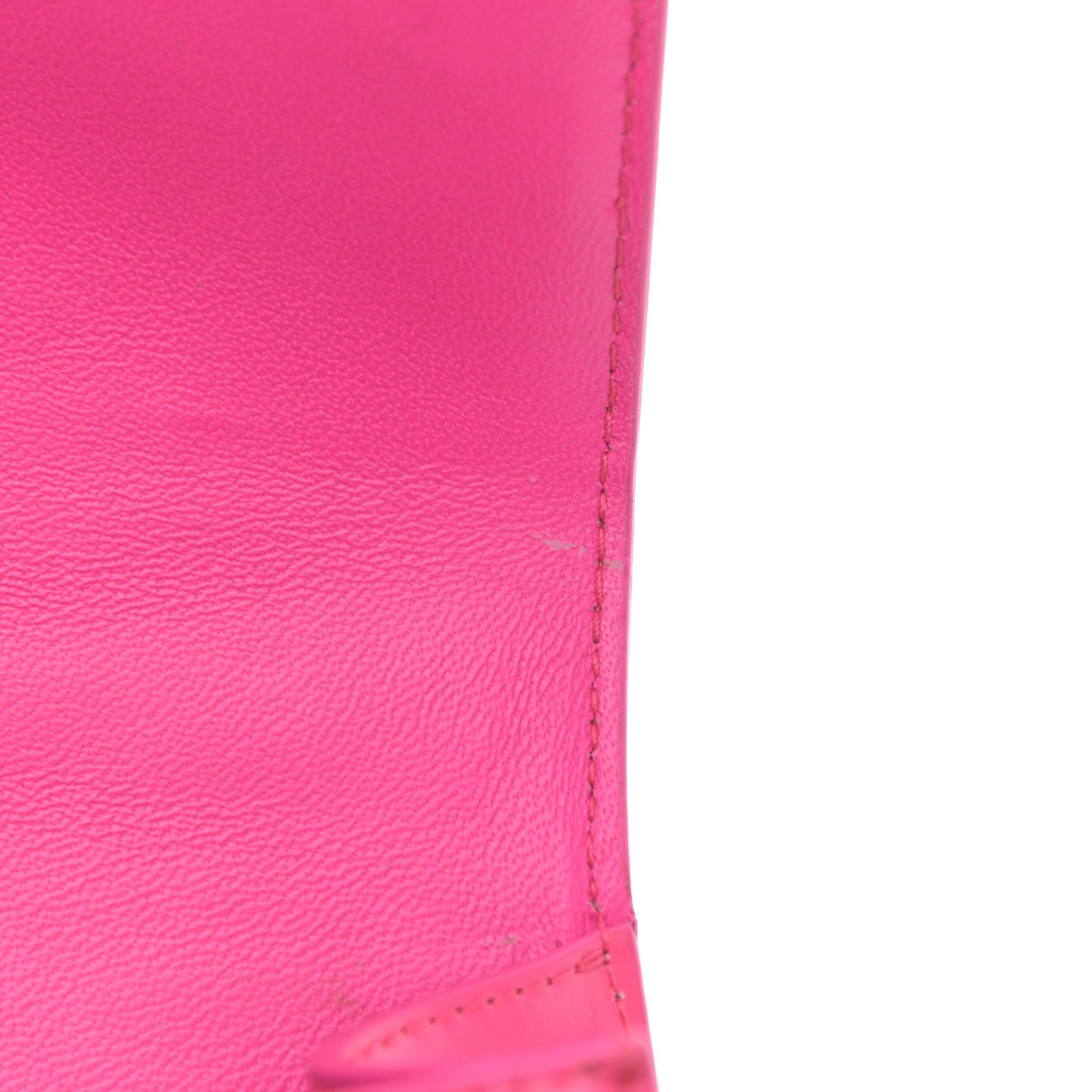 Shiny Box Calfskin Hourglass Top Handle Bag XS Acid Fuchsia