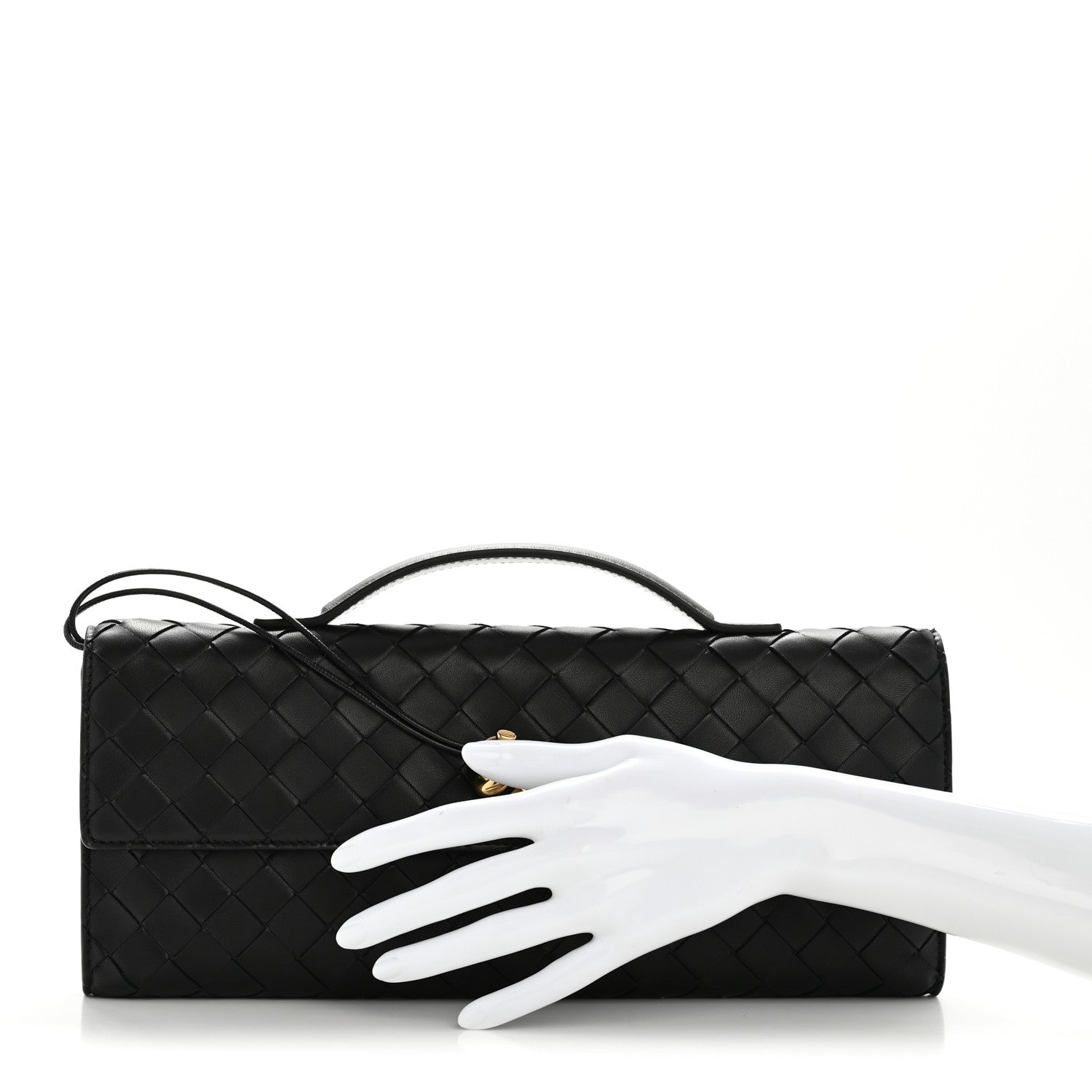 Bottega Veneta Nappa Intrecciato Long Andiamo Top Handle Clutch Bottega Veneta Nappa Intrecciato Long Andiamo Top Handle Clutch