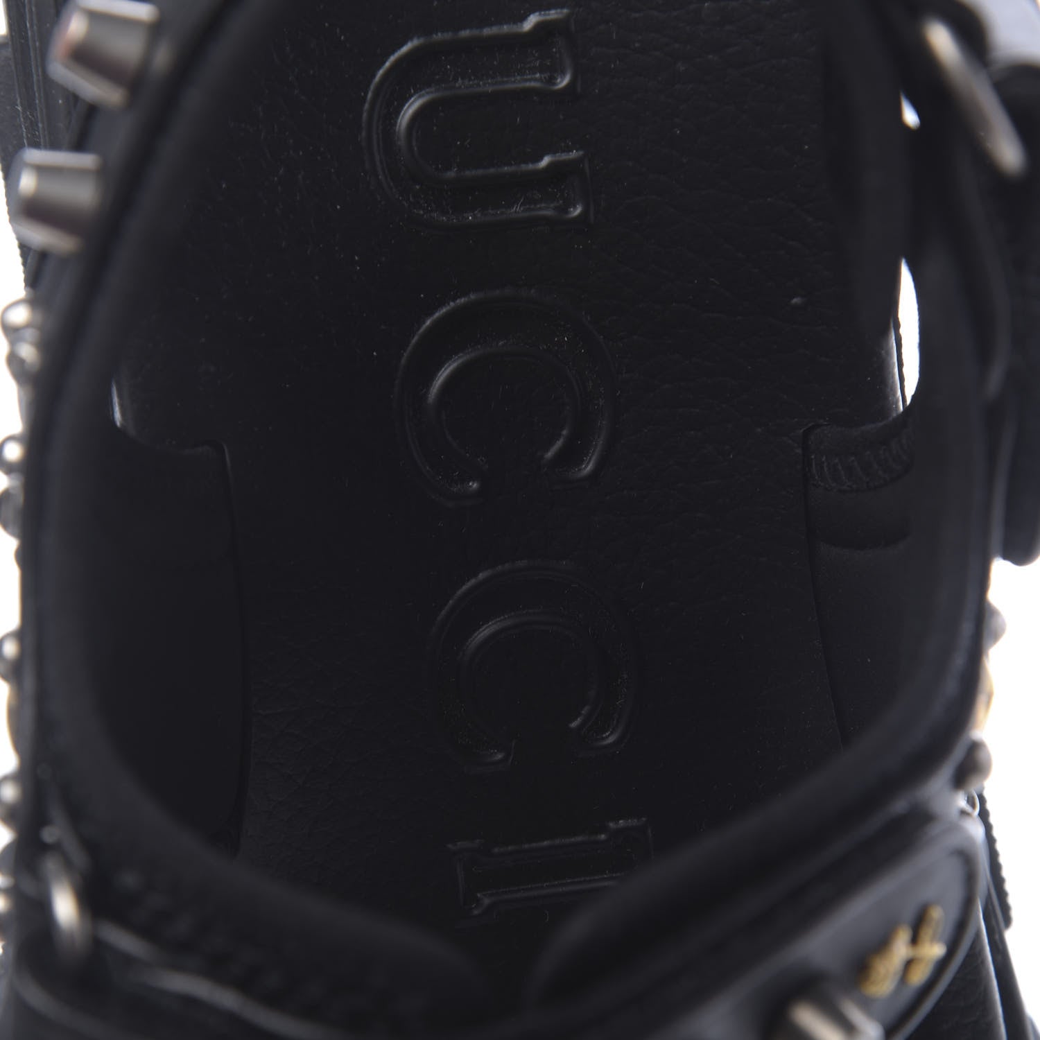 Gucci Nappa Mesh Studded Mens Aguru Sandals 10 Black 7 of 10