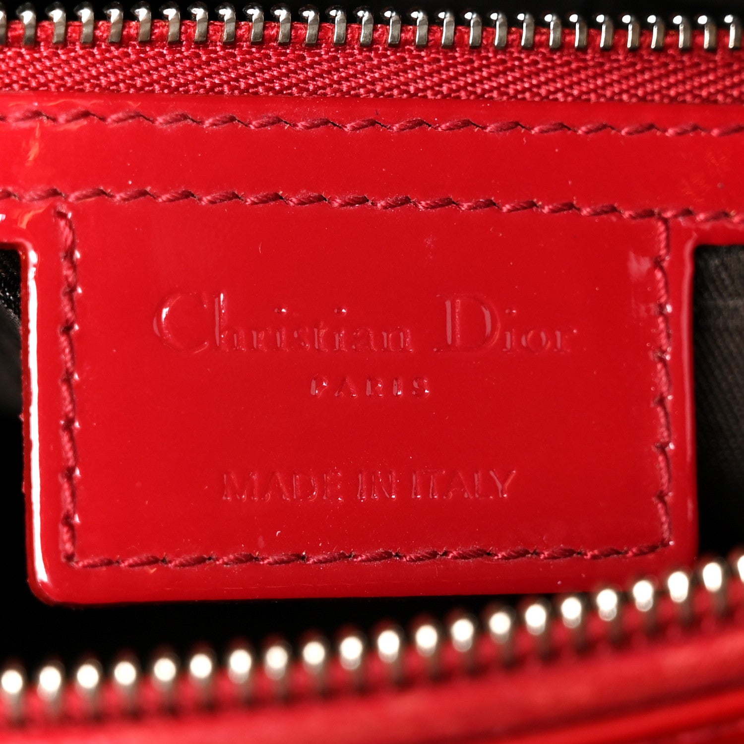 Christian Dior Patent Cannage Large Lady Dior Red 5 of 9